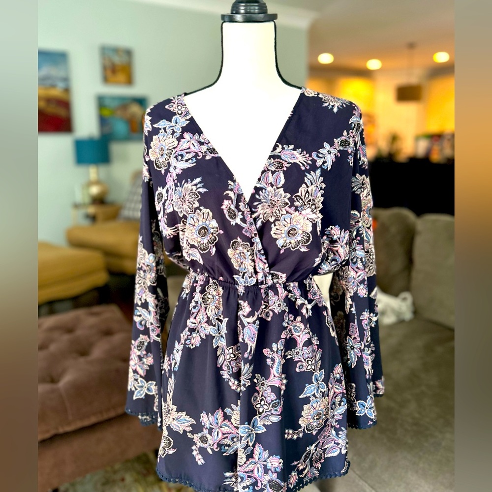 Navy Romper